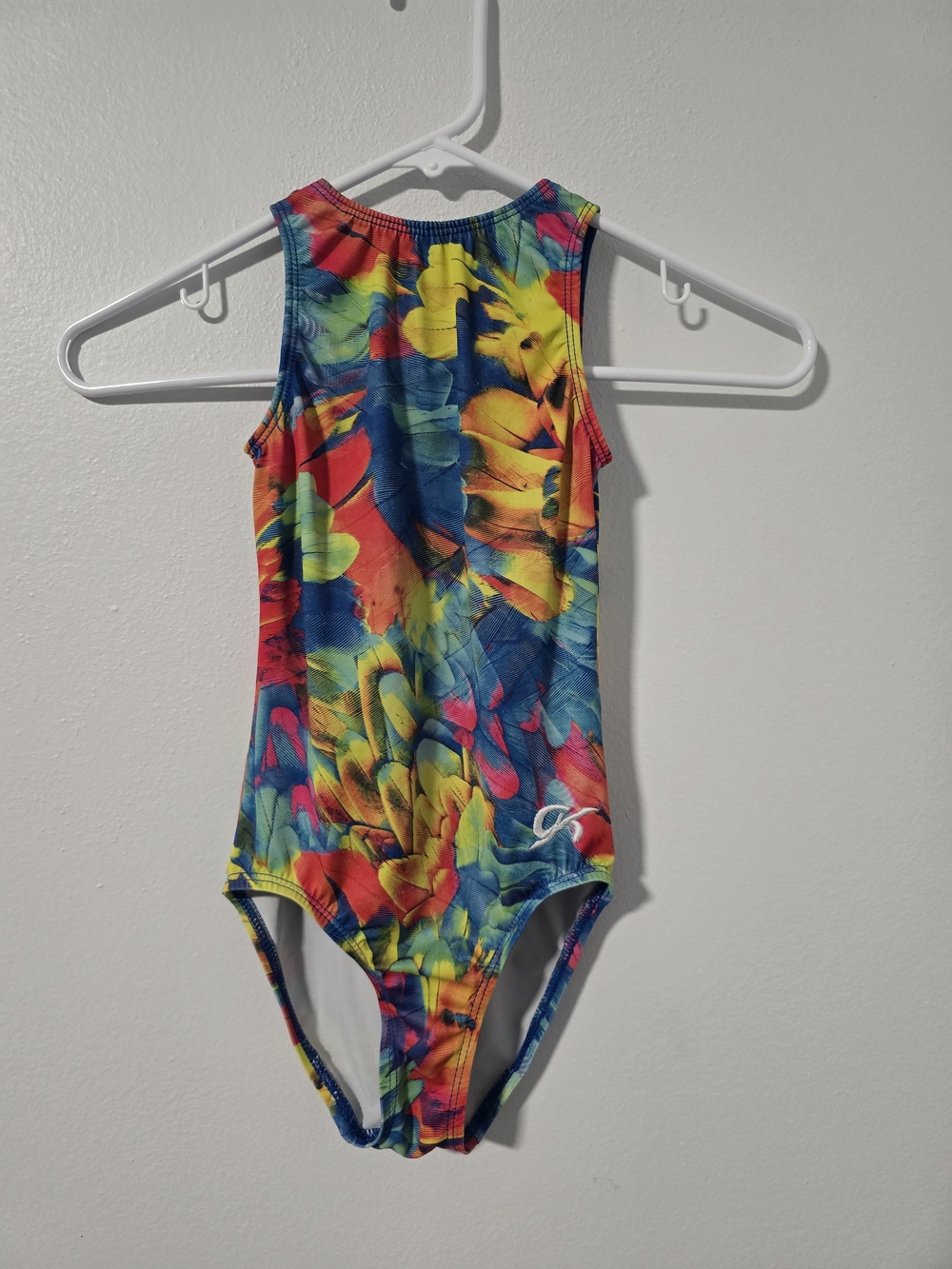 Colorful GK Floral Gymnastics Leotard Tropical Flowers Child Large